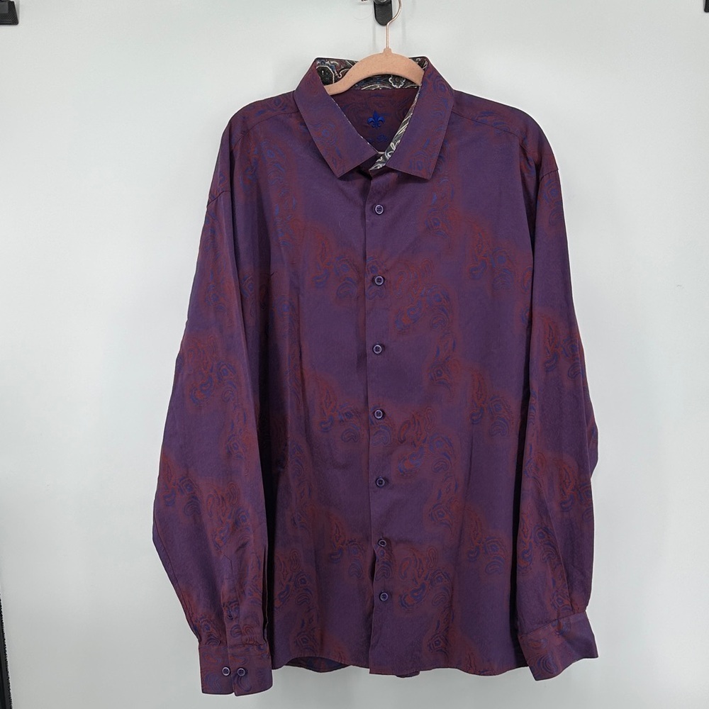 Modern Contemporary‎ Sophisticated PurpleTexturePaisley Floral 100cotton Sz4XL
